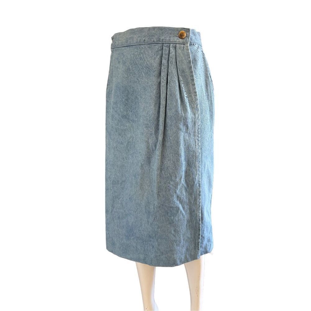 Gotcha Covered M vintage 90’s high rise denim 100% cotton pleated light blue jea